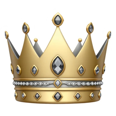 silver feminine crown with gray spinel sticker
