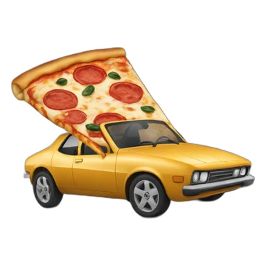 piza in a car sticker