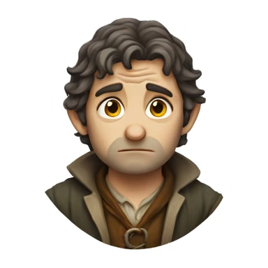 sad hobbit sticker