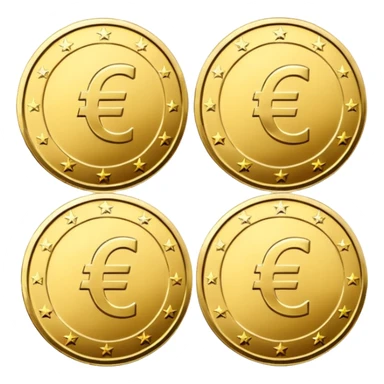 Euro coin sticker