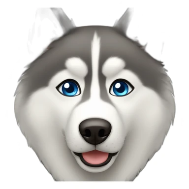 husky with one blue eye and one brown eye sticker