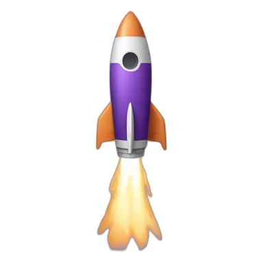 purple rocket sticker