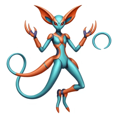 Deoxys-Lunala-Fakémon-hybrid-creature (full body)  sticker