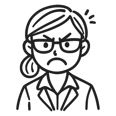 angry business secretary sticker