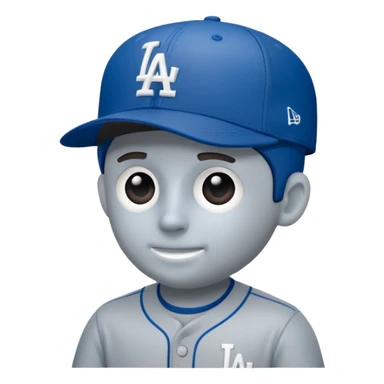 Esqueleto vistiendo una  blue new era cap  de los Dodgers  sticker