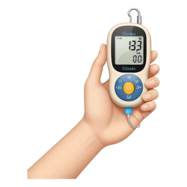 diabetes meter hand test sticker