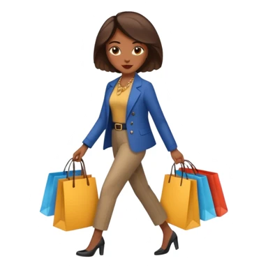 Mujer caminando haciendo compras sticker