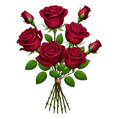 bouquet of burgundy roses  sticker