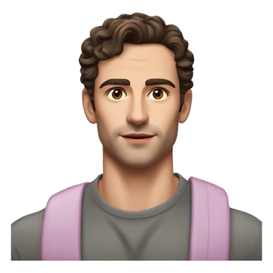 Manu Ríos Fernandez is a 6-foot-tall Spanish actor and model with a lean, athletic build. fair caucasian white skin, dark brown short hair, striking hazel eyes, sharp jawline, high cheekbones, full pink lips, boyish charm sticker