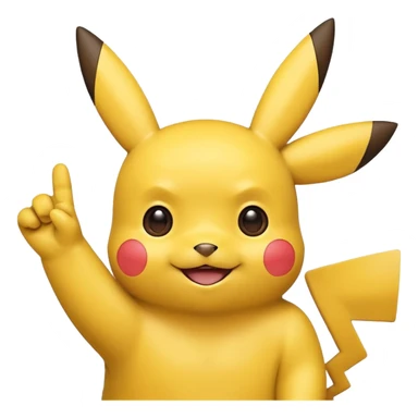 pikachu waving emoji sticker