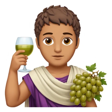 ancient greek with grape sticker