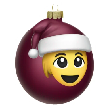 Burgundy Christmas ornamen sticker