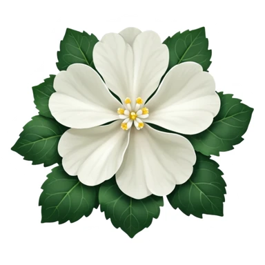super realistic white begonia sticker