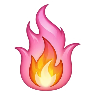 Une flammame de couleur rose sticker