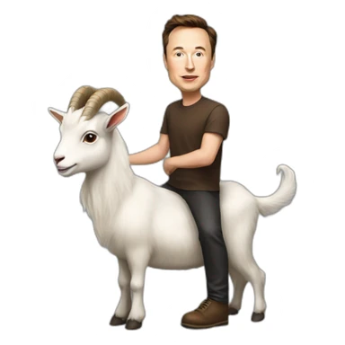 Elon-musk-on-a-goat sticker