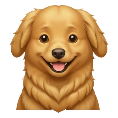 I want an emoji of a goldenretriever who is very happy sticker