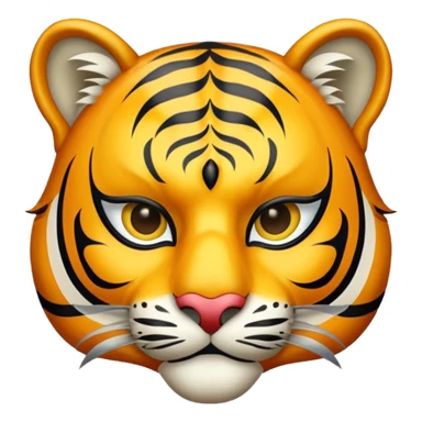 tiger with masquerade mask sticker