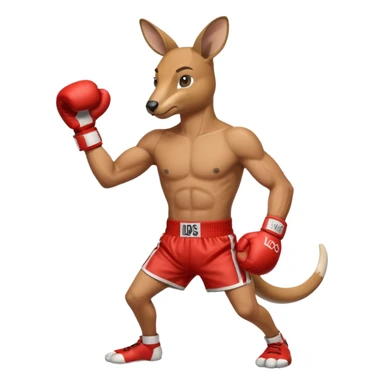 Kangaroo boxer sticker