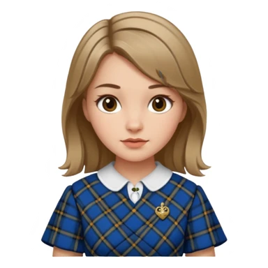 female with scottish attaire and dark blonde hair sticker
