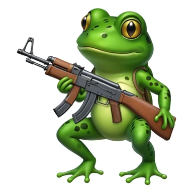 A frog with a ak47 sticker
