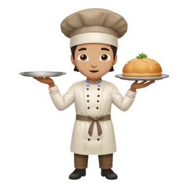 High resolution of   realistic full body chef distorted , no extra hybrid sticker