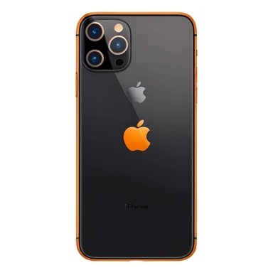 Orange iphone 17 pro max facing away from camera sticker