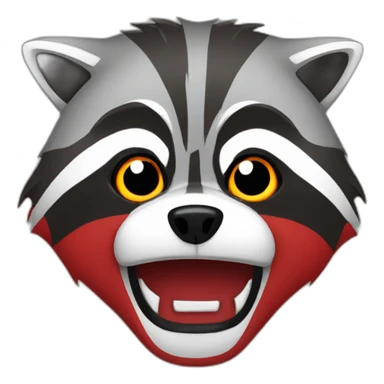 raccoon-red-angry sticker