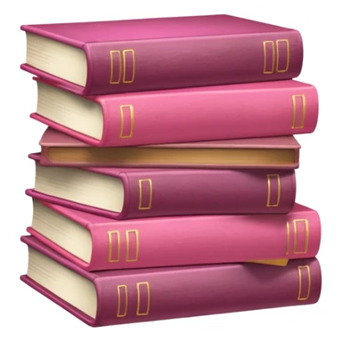 Libros en tonos rosas sticker