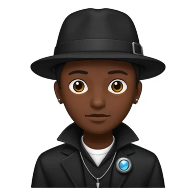 time traveler in black clothes sticker