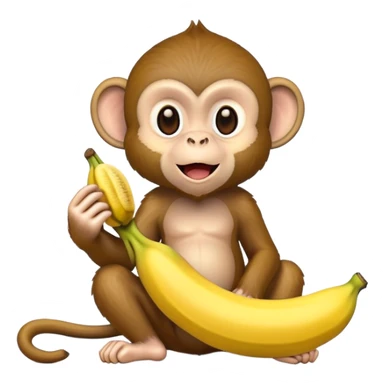 scimmia mangia banane sticker