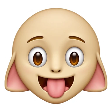 tongue out to the side of the mouth, lined emoji (not filled in, or colored). not too wide of eyes sticker