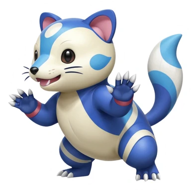 Palkia-Kyogre-Oshawott-Furret-fusion sticker