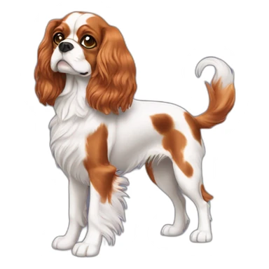 dog Cavalier King Charles Spaniel full height sticker