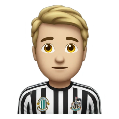 Newcastle United fan looking sad saying aw man sticker