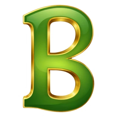 number four in golden and green shadows sticker