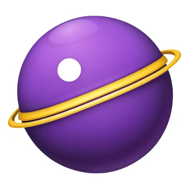 Purple planet with yellow rings. sticker
