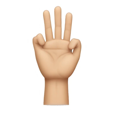 Create a hand with all fingers risen up except for th ring finger sticker