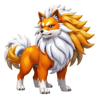 Entei-Arcanine-Solgaleo-fusion (full body) sticker
