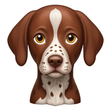 reddish brown german short haired pointer spotted  sticker