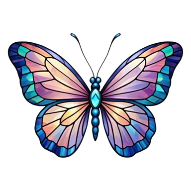 Nebula Gemstone Stained Glass Butterfly sticker