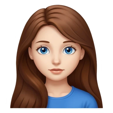 beautiful girl with long hair sticker