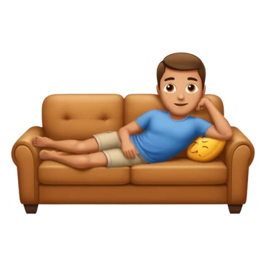 Guy laying on couch sticker