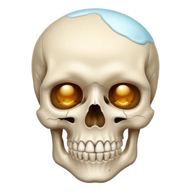 teschio che fa la skincare sticker