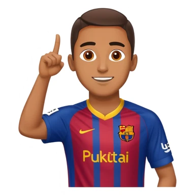 Lamine Yamal in Barcelona football kit, celebrating sticker