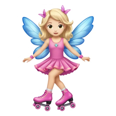 fairy on roller skates sticker