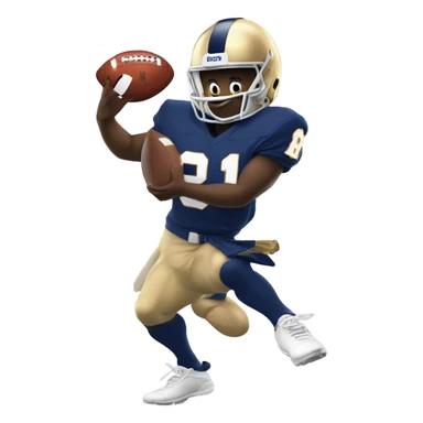 Brutus buckeye  carrying a notre dame football player  sticker