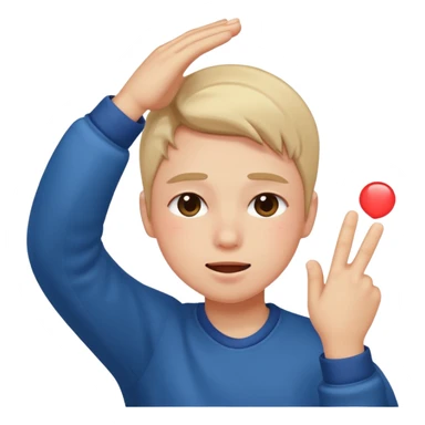 Blushing face dabbing  sticker