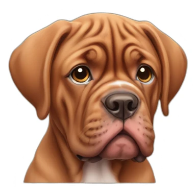 french mastiff puppy sticker