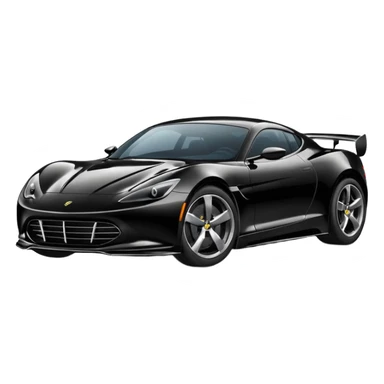 black sports car with big spoiler  sticker