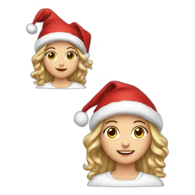 christmas girl sports only the head sticker